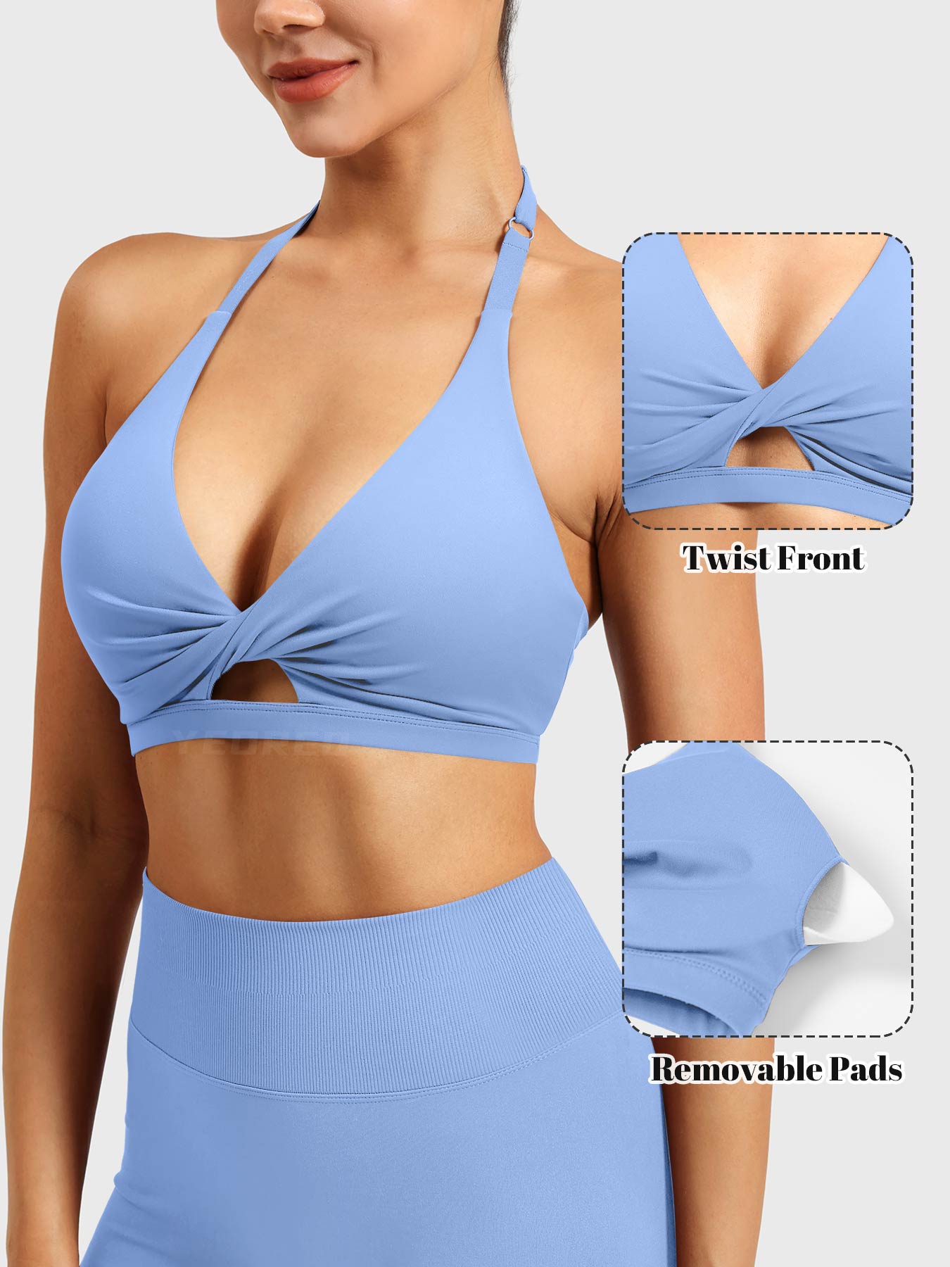 Vaeryn Micaela Twist Front Sports Bra