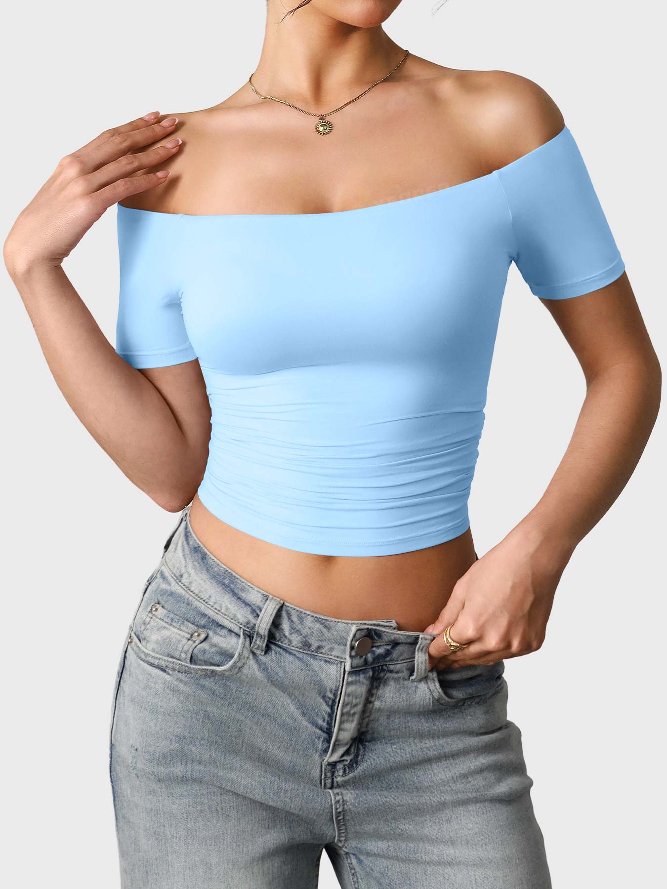 Vaeryn Luzlie Off Shoulder Short Sleeves
