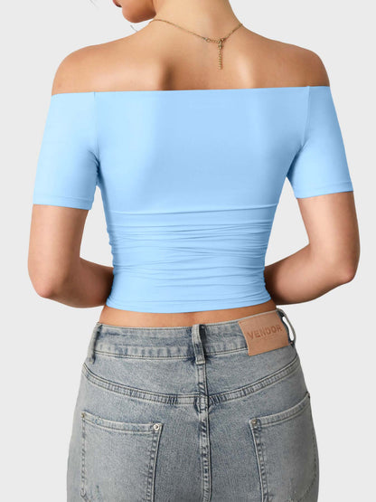 Vaeryn Luzlie Off Shoulder Short Sleeves