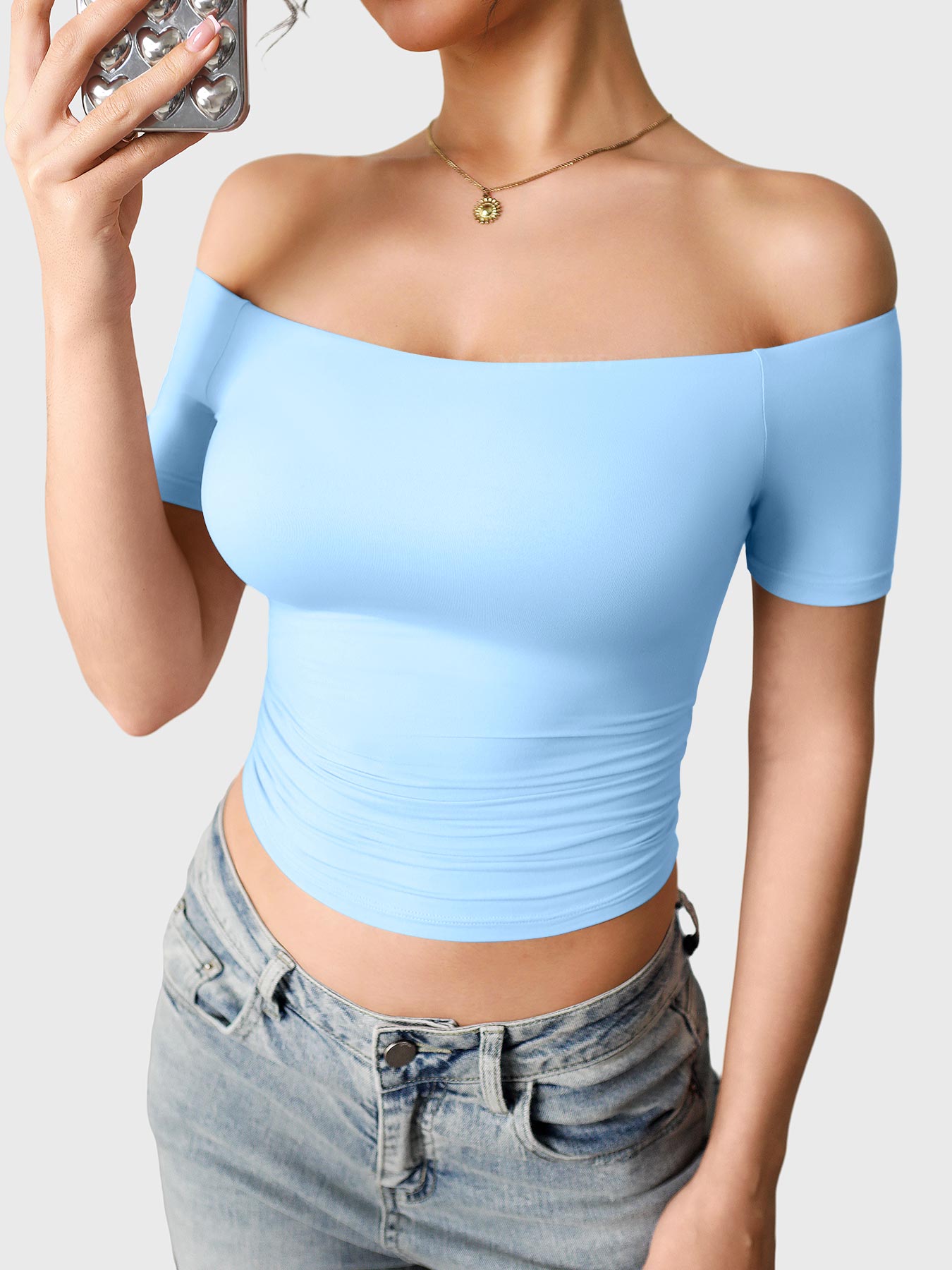 Vaeryn Luzlie Off Shoulder Short Sleeves