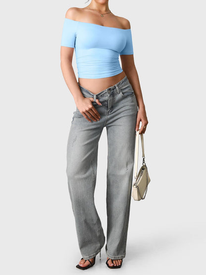 Vaeryn Luzlie Off Shoulder Short Sleeves