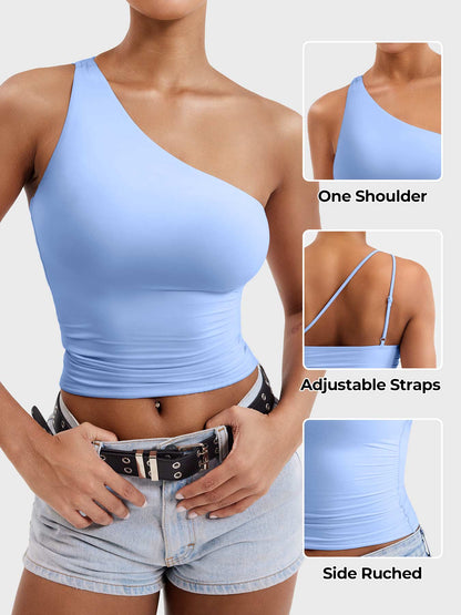 Yeoreo Fanciy One Shoulder Tank Top