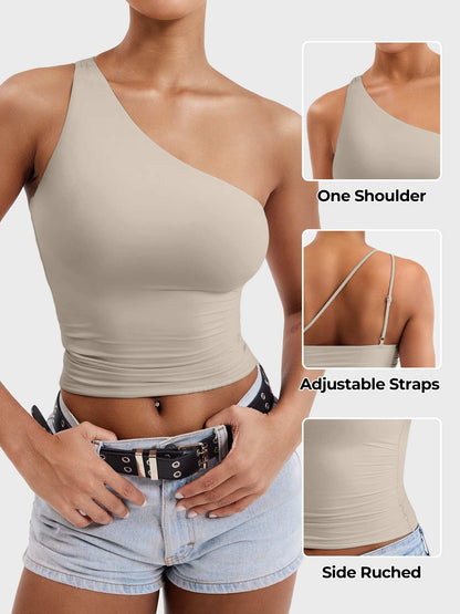 Yeoreo Fanciy One Shoulder Tank Top