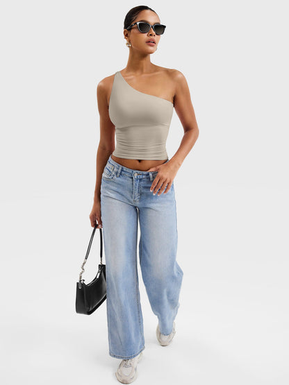 Yeoreo Fanciy One Shoulder Tank Top