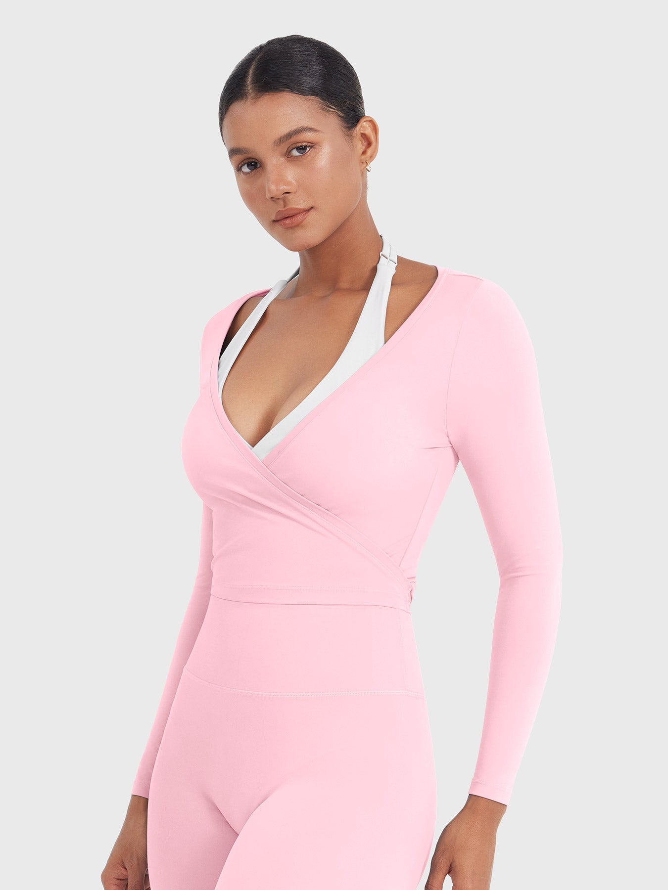 Vaeryn Michelie Long Sleeve Ballet Wrap Top