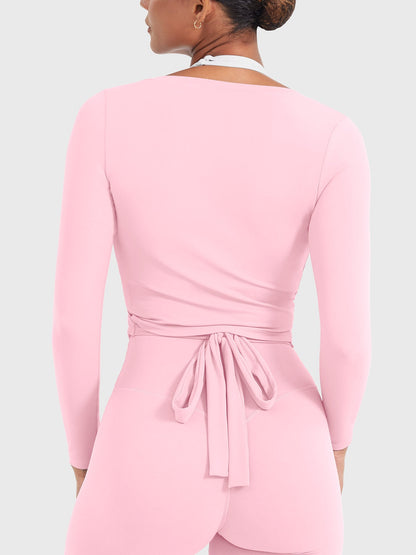 Vaeryn Michelie Long Sleeve Ballet Wrap Top