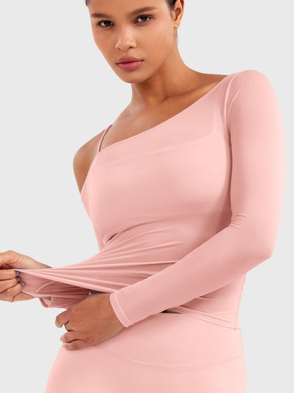 Yeoreo Fairen One Shoulder Sheer Top
