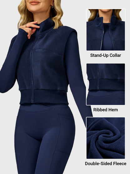 Yeoreo Eden Cropped Fleece Vest