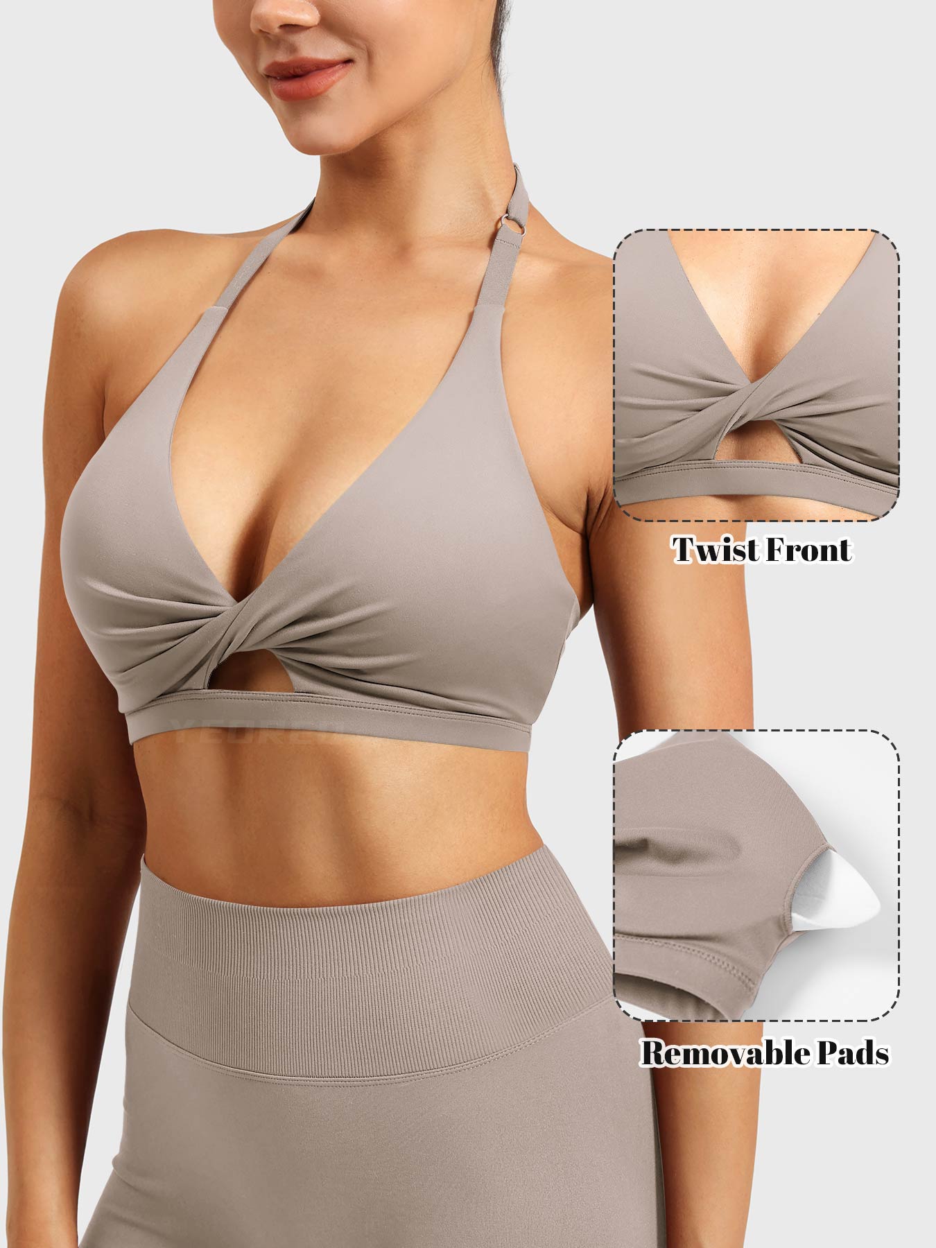 Vaeryn Micaela Twist Front Sports Bra