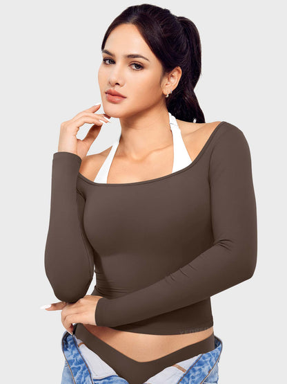 Yeoreo Arleney Square Neck Long Sleeve