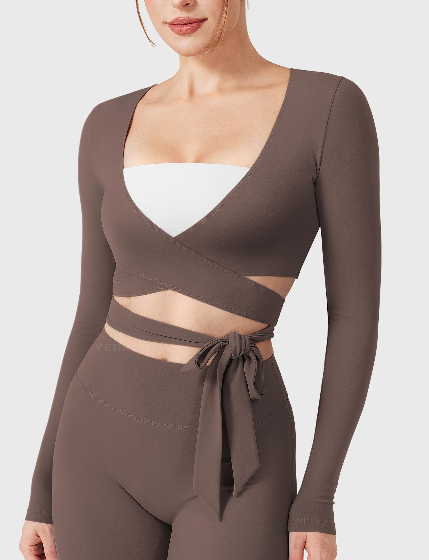 Yeoreo Dagney Long Sleeve Ballet Wrap Top