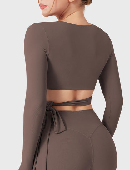 Yeoreo Dagney Long Sleeve Ballet Wrap Top