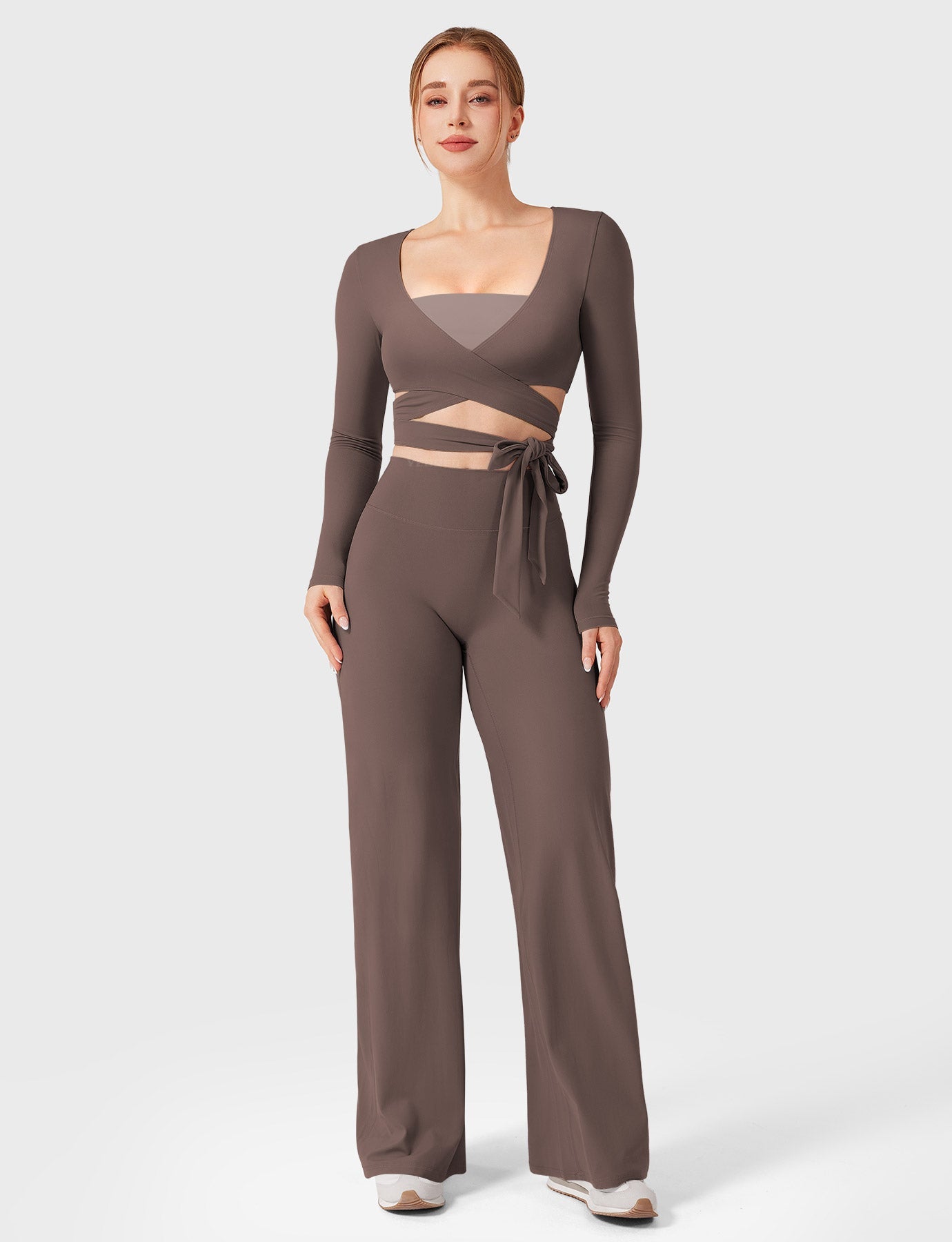 Yeoreo Dagney Long Sleeve Ballet Wrap Top