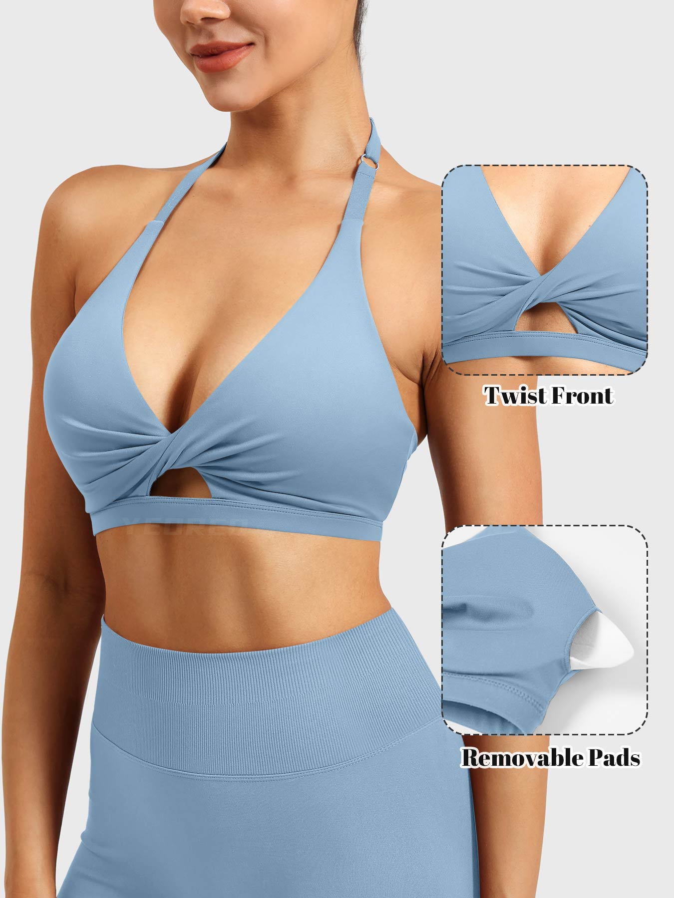 Vaeryn Micaela Twist Front Sports Bra