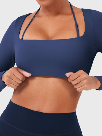Vaeryn Violie Long Sleeve Crop Top
