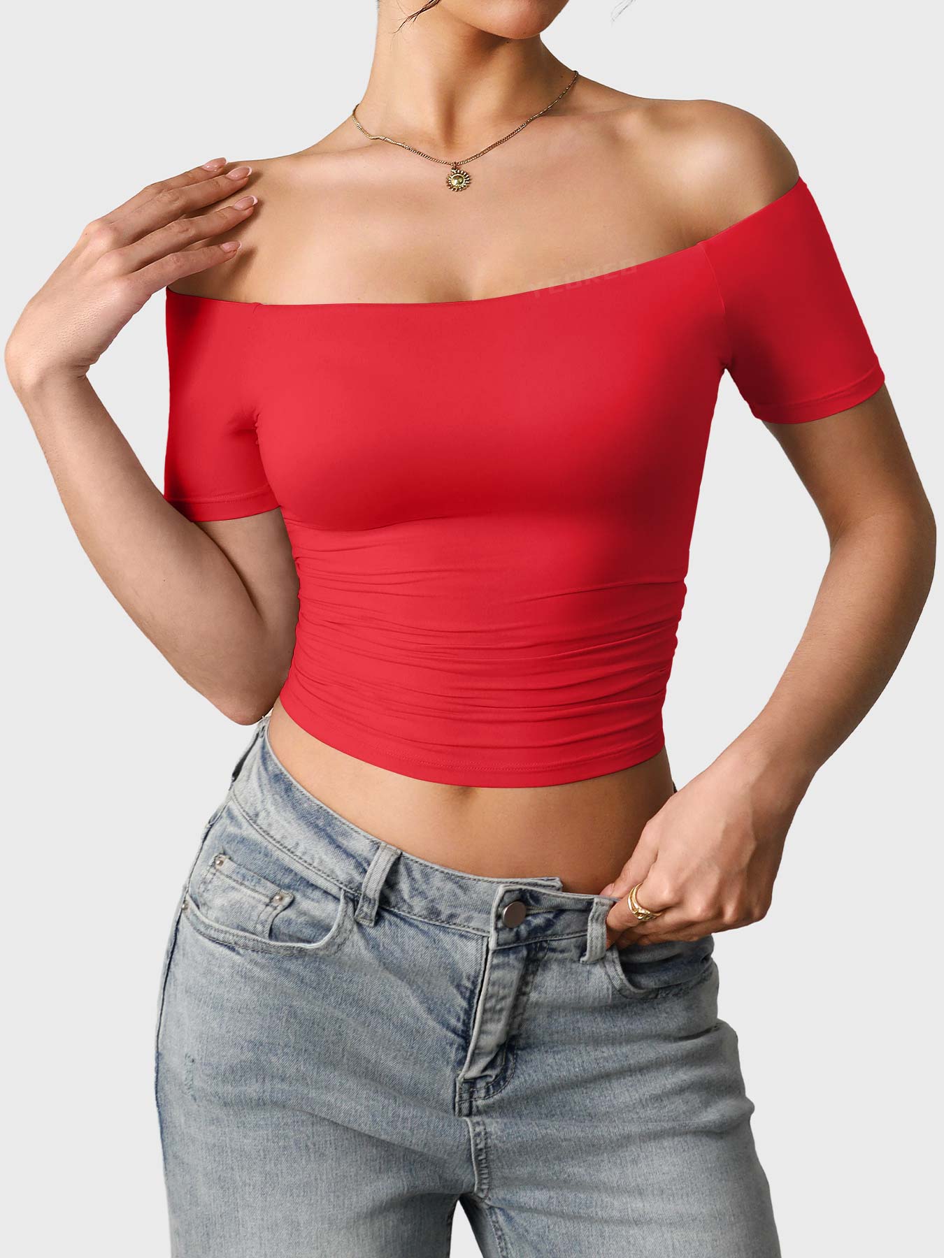 Vaeryn Luzlie Off Shoulder Short Sleeves