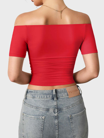 Vaeryn Luzlie Off Shoulder Short Sleeves