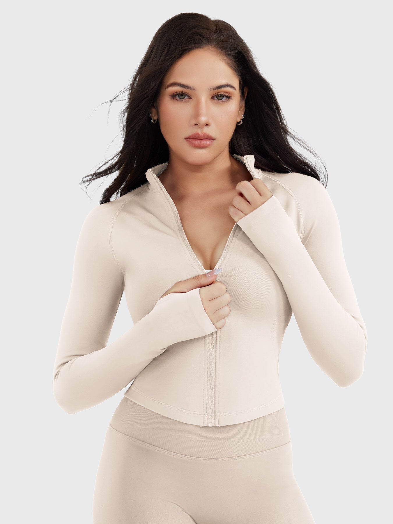 Vaeryn Seamless Zip Up Gym Jacket
