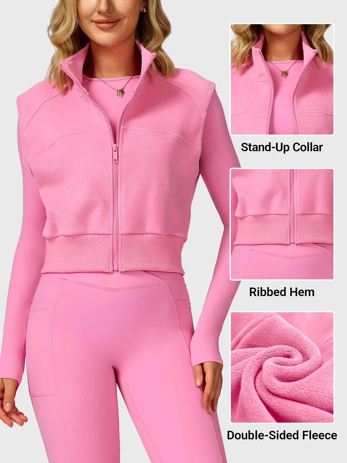 Yeoreo Eden Cropped Fleece Vest