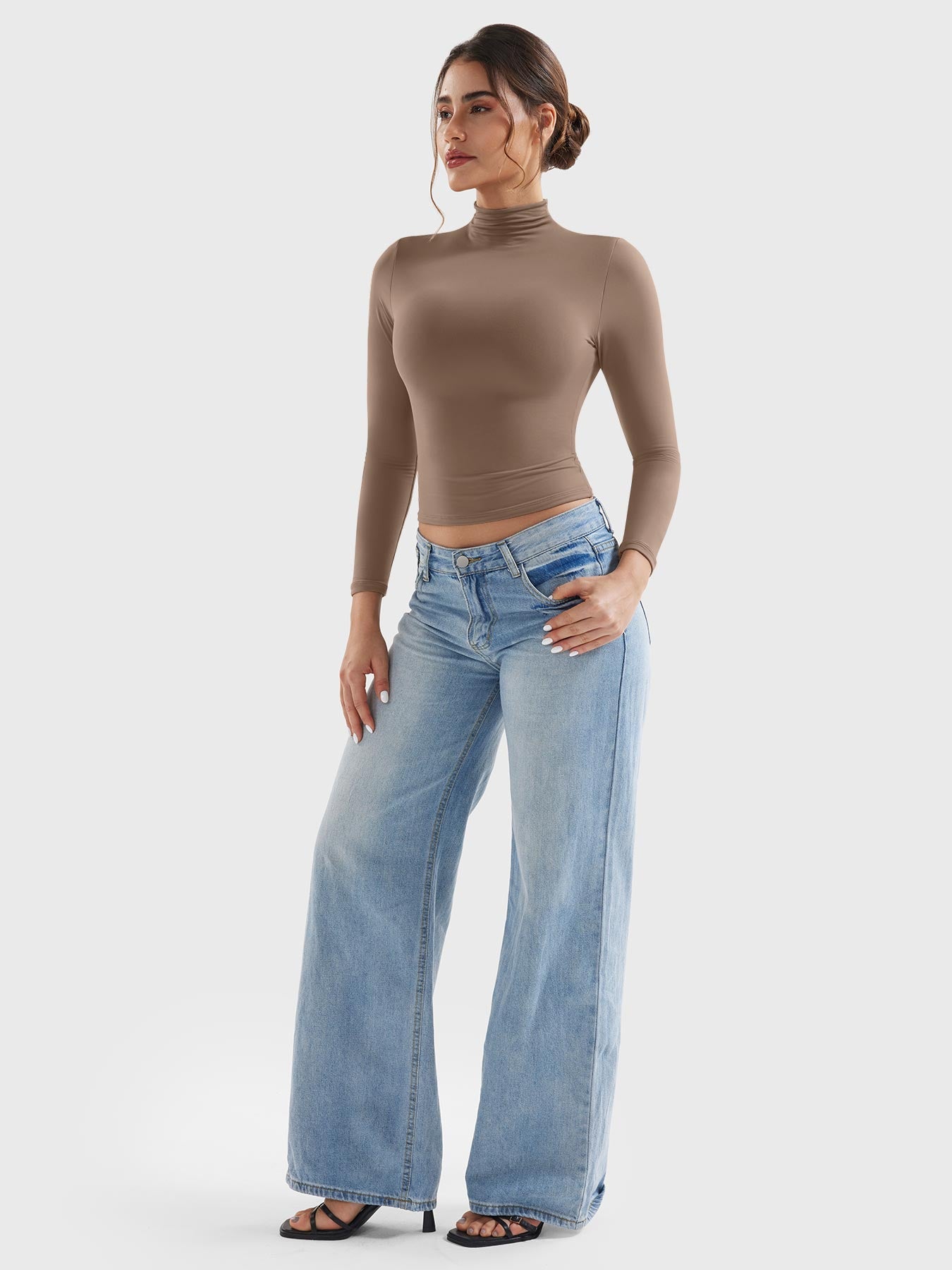 Vaeryn Sariah Turtle Neck Long Sleeves Shirts