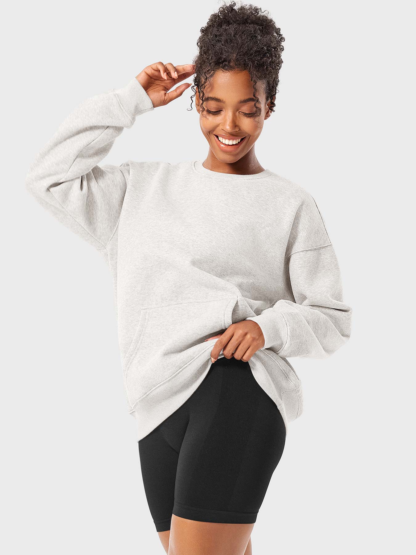 Vaeryn Jocely Oversized Fleece Sweatshirts