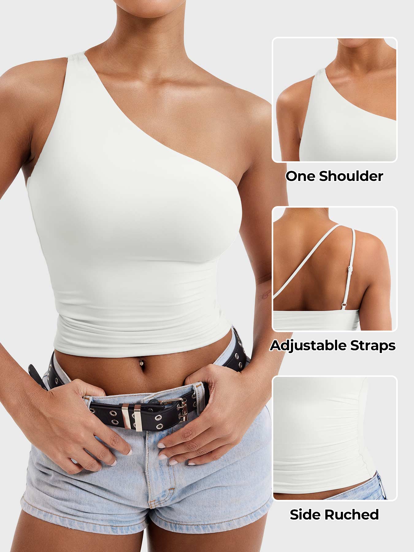 Yeoreo Fanciy One Shoulder Tank Top