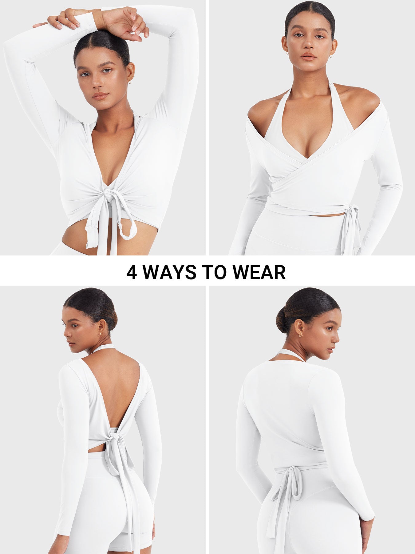 Vaeryn Michelie Long Sleeve Ballet Wrap Top