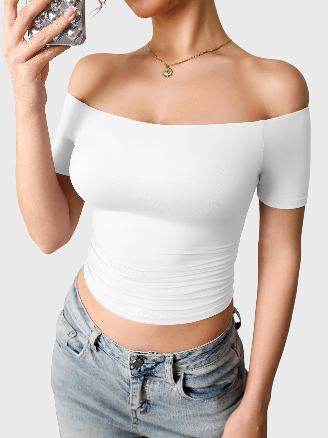 Vaeryn Luzlie Off Shoulder Short Sleeves