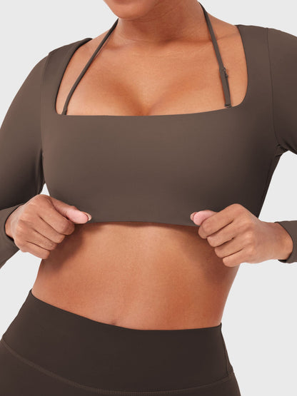Vaeryn Violie Long Sleeve Crop Top