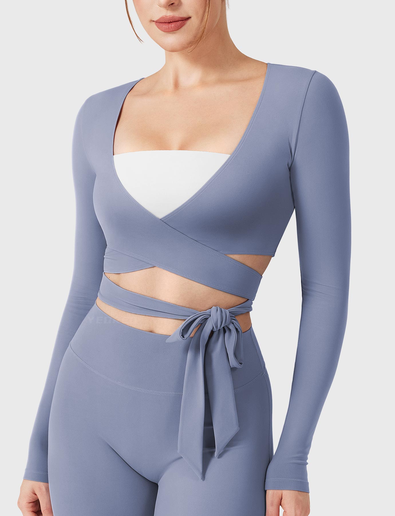 Yeoreo Dagney Long Sleeve Ballet Wrap Top