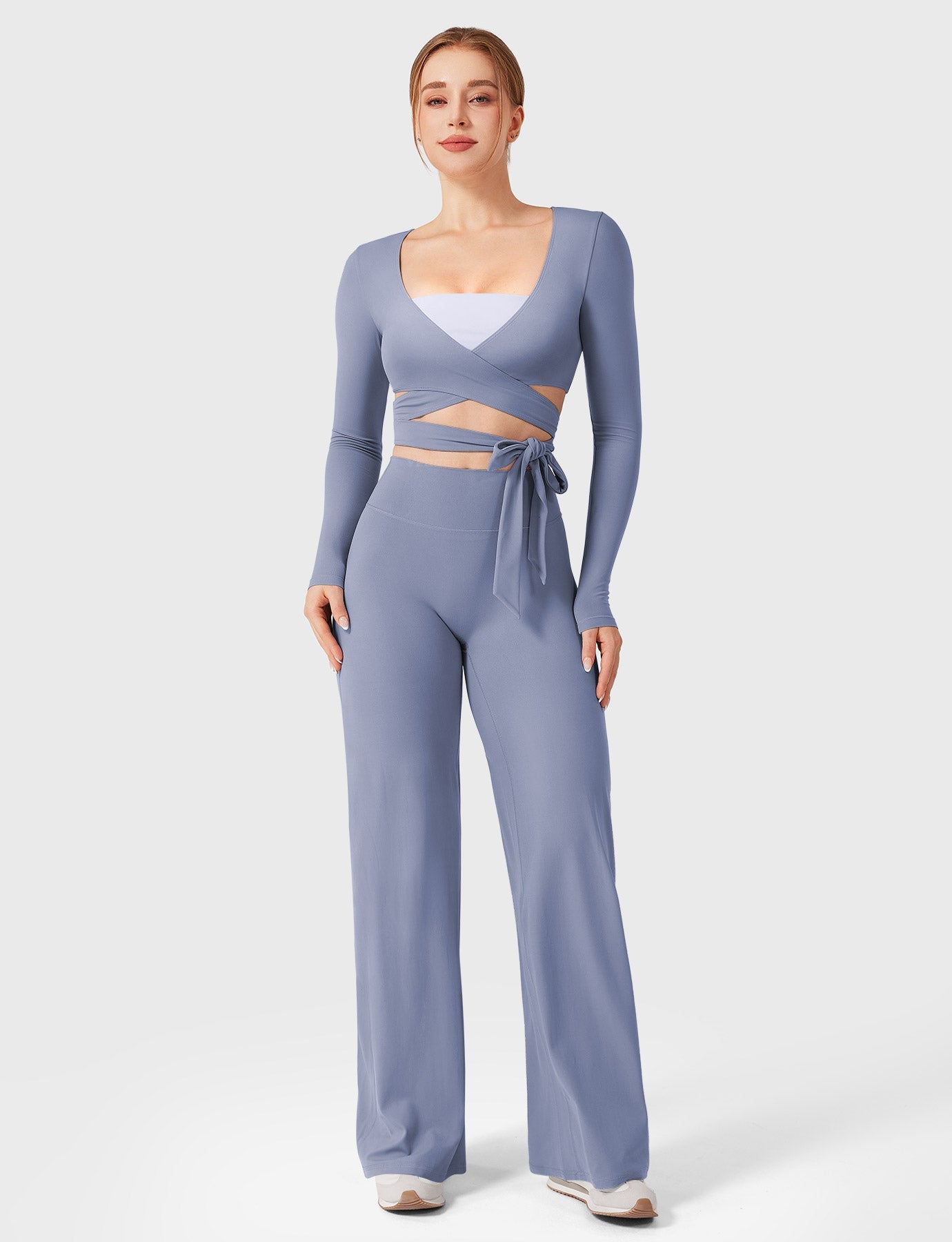 Yeoreo Dagney Long Sleeve Ballet Wrap Top