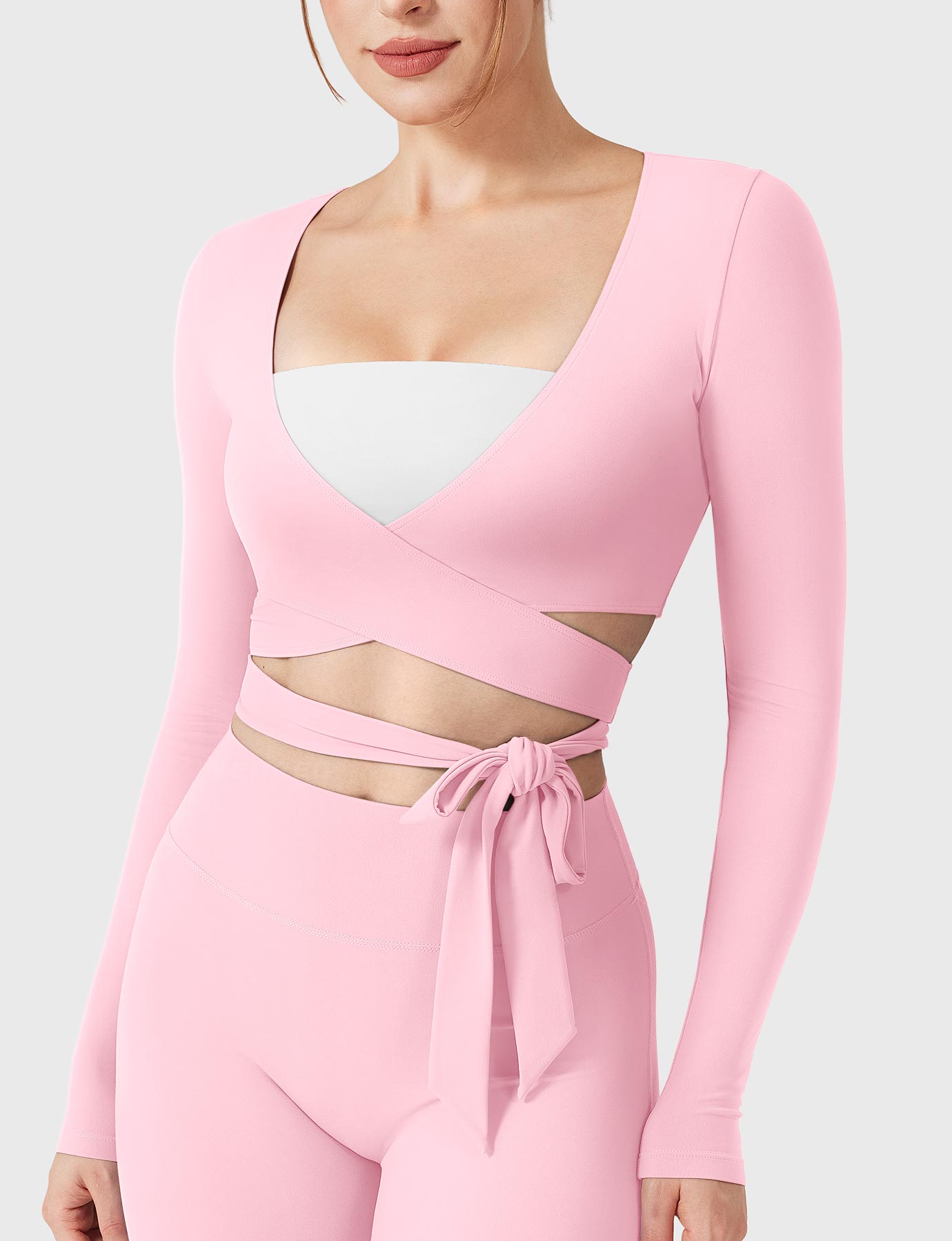 Yeoreo Dagney Long Sleeve Ballet Wrap Top