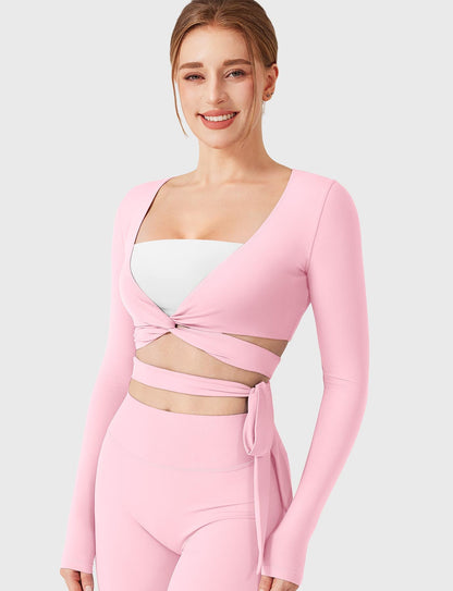 Yeoreo Dagney Long Sleeve Ballet Wrap Top