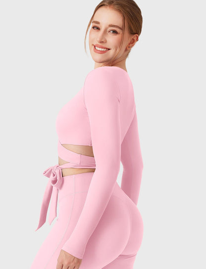 Yeoreo Dagney Long Sleeve Ballet Wrap Top