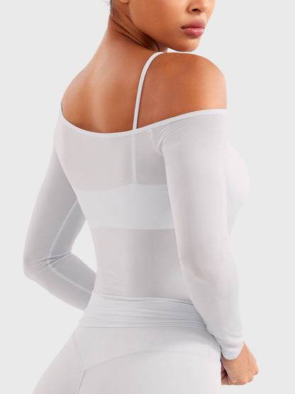Yeoreo Fairen One Shoulder Sheer Top