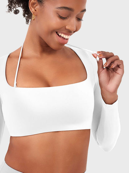 Vaeryn Violie Long Sleeve Crop Top