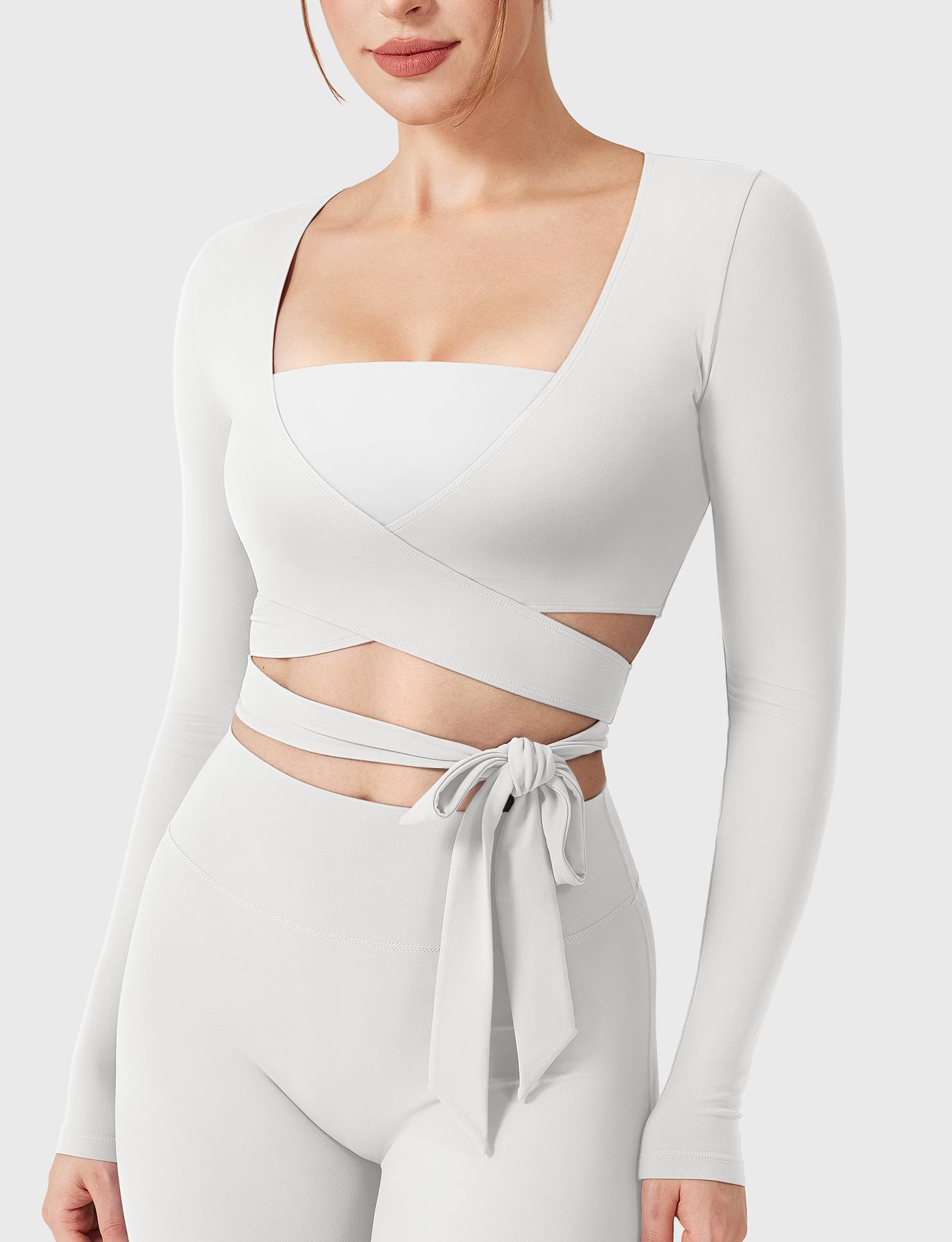 Yeoreo Dagney Long Sleeve Ballet Wrap Top