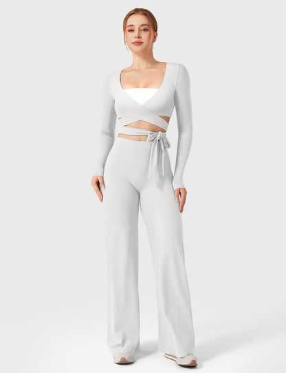 Yeoreo Dagney Long Sleeve Ballet Wrap Top