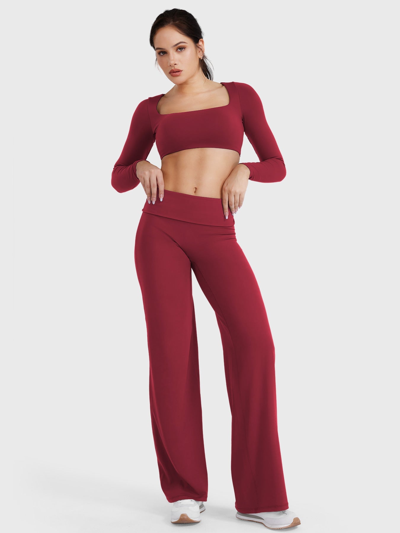 Yeoreo Eddiy 31.5" Fold Over Straight Leggings