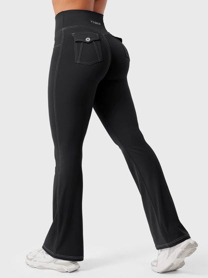 Yeoreo Bernicy CoreFlex Faux Denim Flared Leggings
