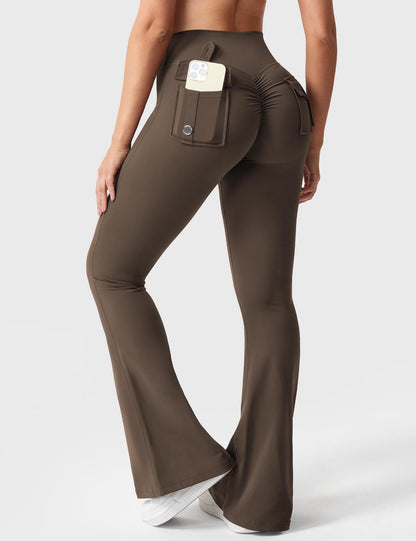 Yeoreo Brittany Flared Leggings with Pockets