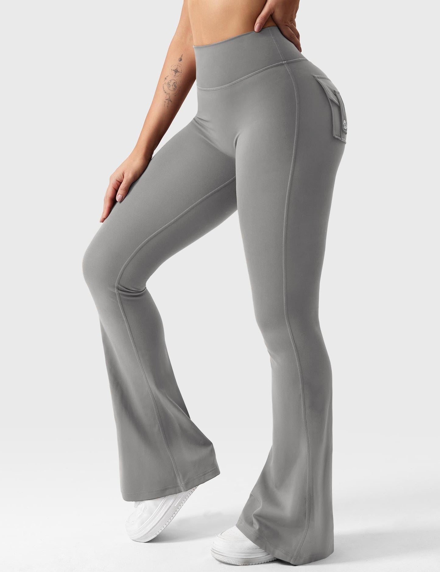 Yeoreo Brittany 30" Flared Leggings with Pockets