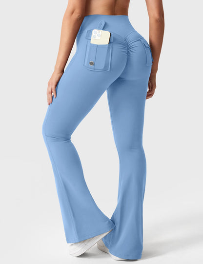 Yeoreo Brittany 30" Flared Leggings with Pockets