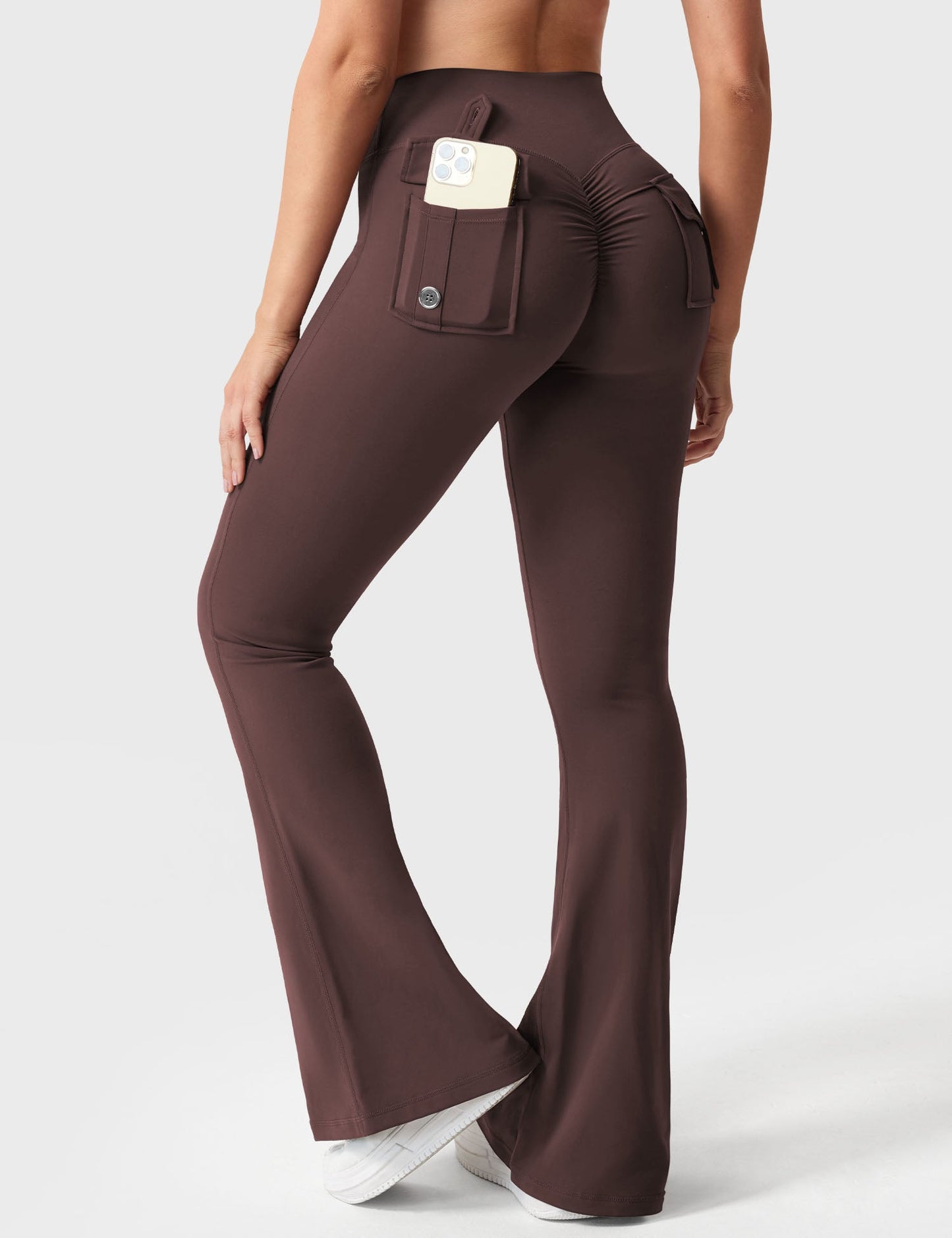Yeoreo Brittany 30" Flared Leggings with Pockets