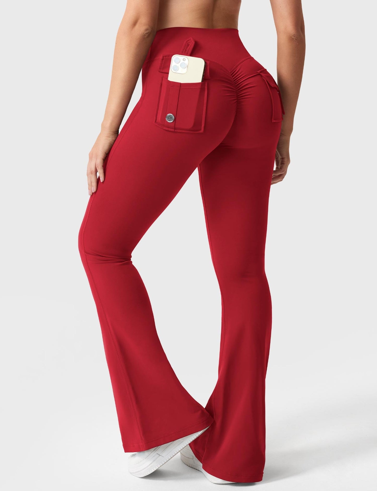 Yeoreo Brittany Flared Leggings with Pockets