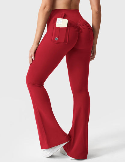 Yeoreo Brittany Flared Leggings with Pockets