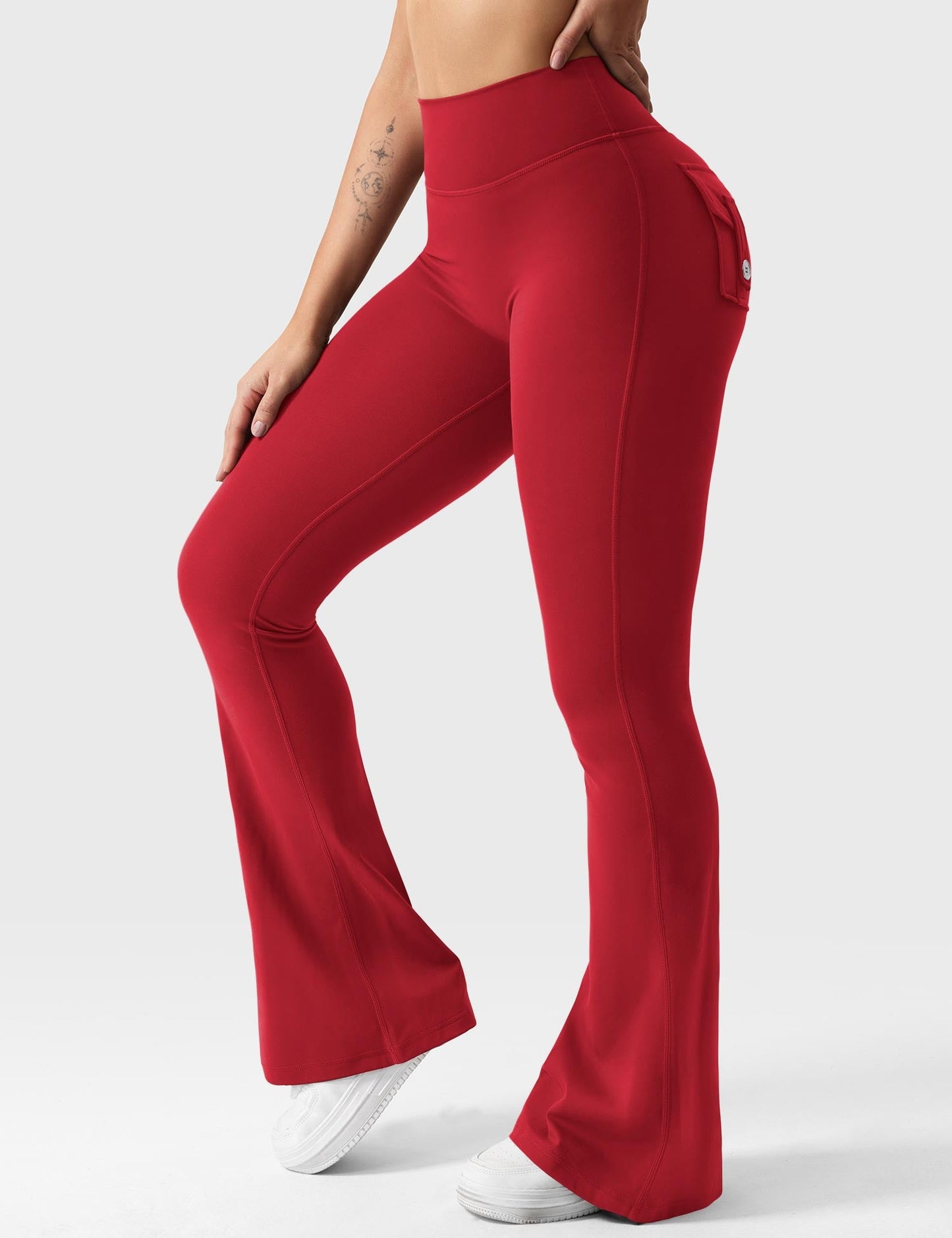 Yeoreo Brittany Flared Leggings with Pockets