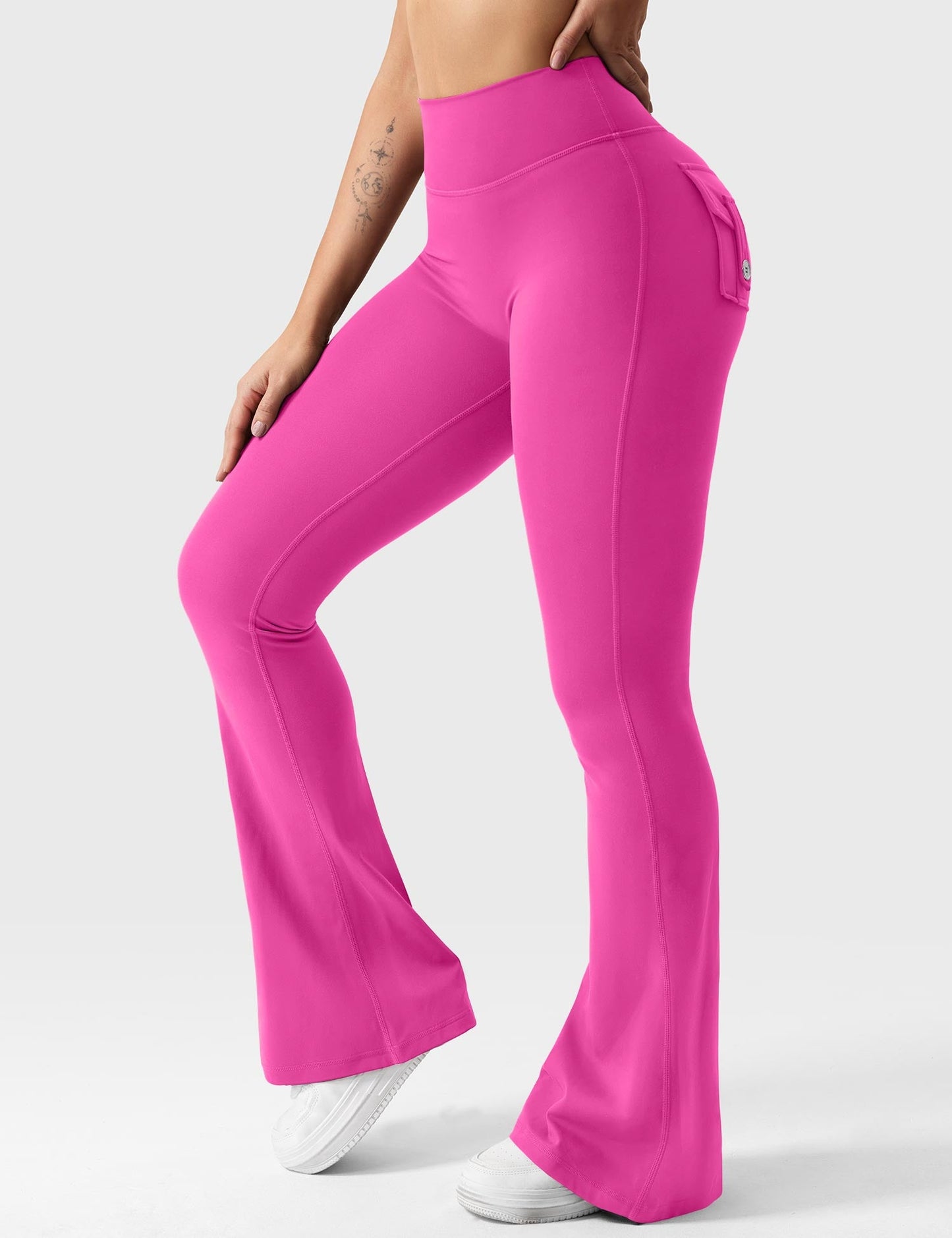 Yeoreo Brittany Flared Leggings with Pockets