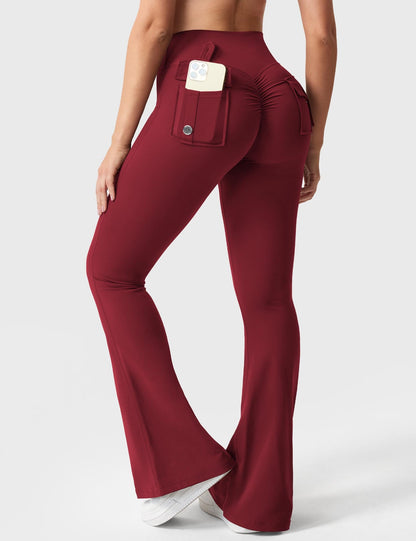Yeoreo Brittany Flared Leggings with Pockets