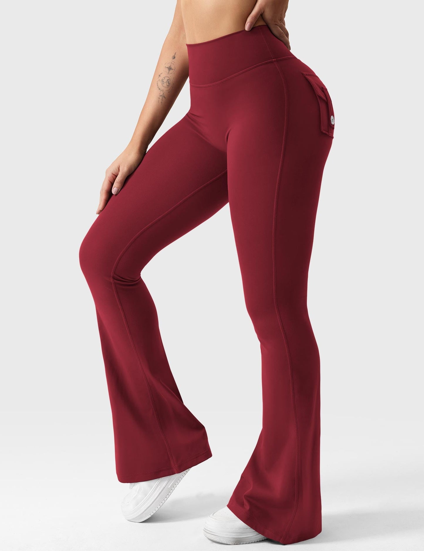 Yeoreo Brittany Flared Leggings with Pockets